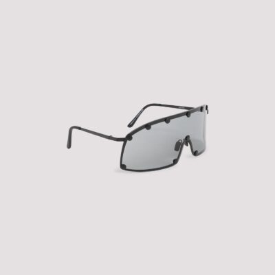 Rick Owens Shield-style Stainless Steel Frame Sunglasses
