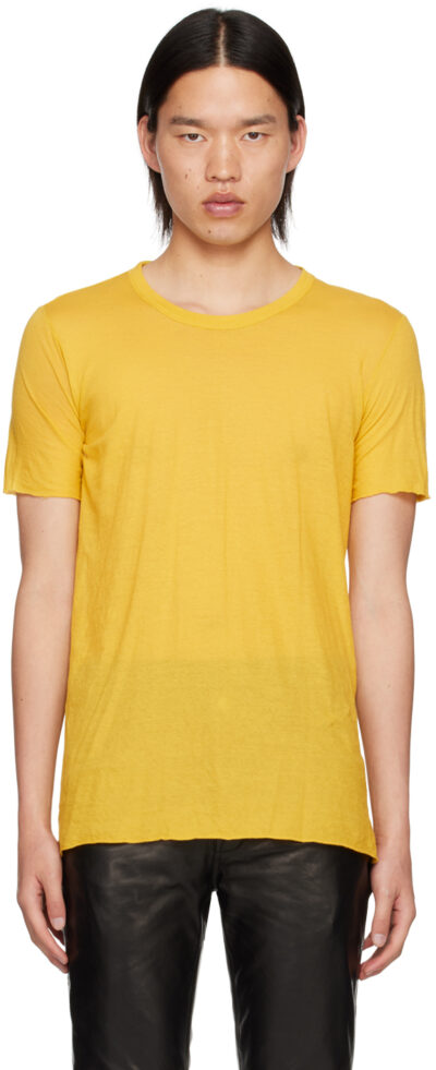 Rick Owens Yellow Porterville Basic T-Shirt