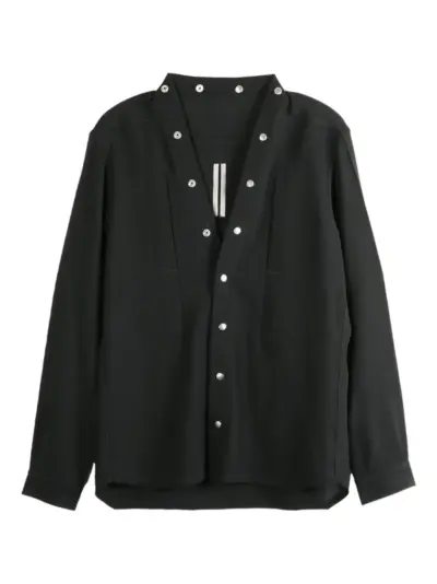 Rick Owens button-fastening panelled shirt - Black