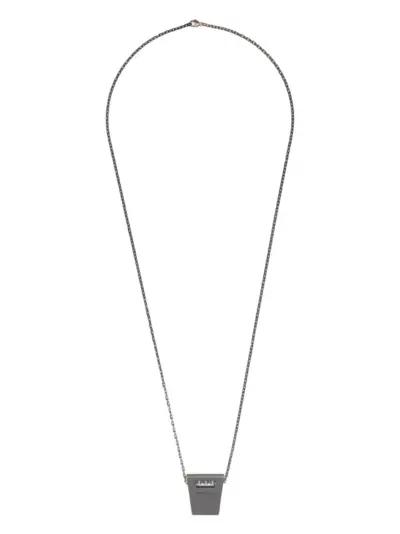 Rick Owens dogtag-pendant necklace - Brown