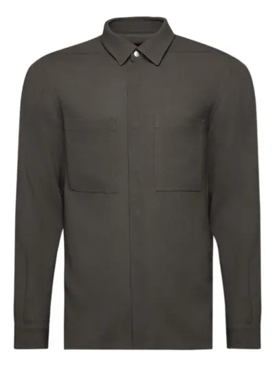 Rick Owens pocket-detail long-sleeve shirt - Grey