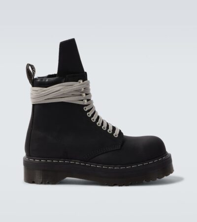Rick Owens x Dr. Martens leather lace-up boots