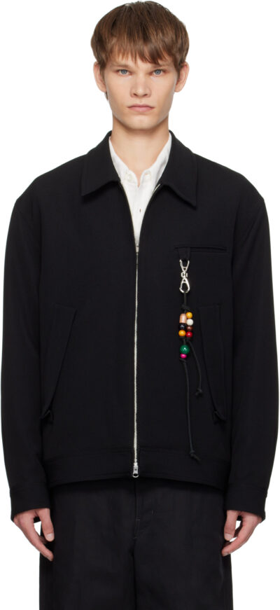 Song for the Mute Black Gabardine Coach Jacket