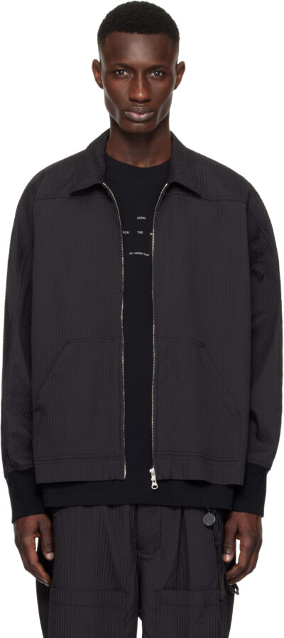 Song for the Mute Black Quilted Track Jacket