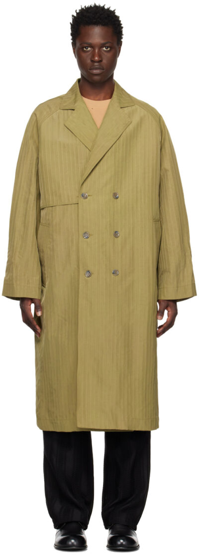 Song for the Mute Green Long Trench Coat