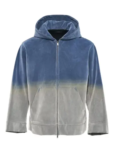 Taakk Gradation Pile long-sleeves hoodie - Blue