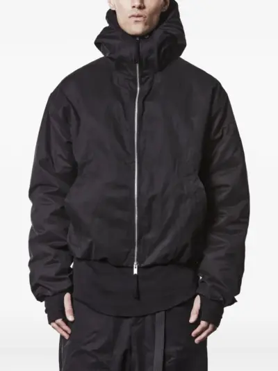 Thom Krom hooded zip-up padded jacket - Black
