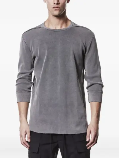 Thom Krom ribbed worked T-shirt - Grey