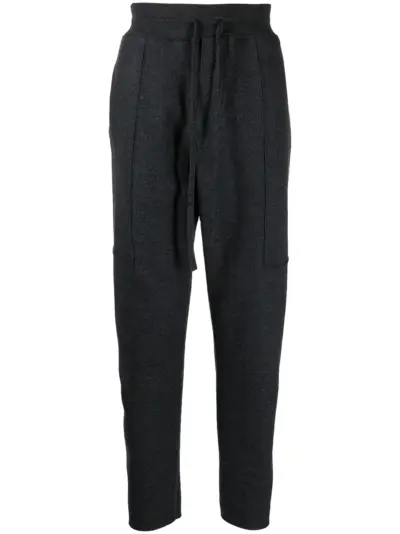 Transit drawstring-waist tapered trousers - Blue