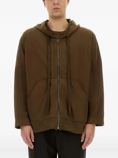 Uma Wang zip-up hoodie - Brown