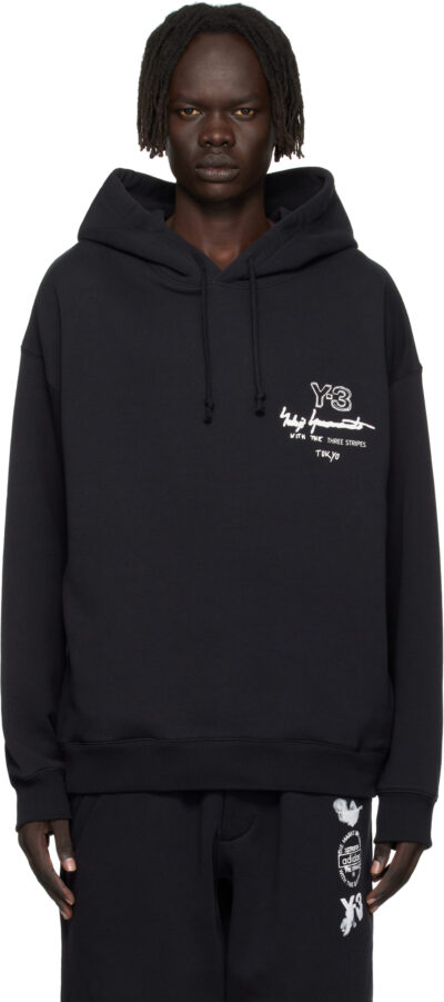 Y-3 Black Graphic FT Hoodie