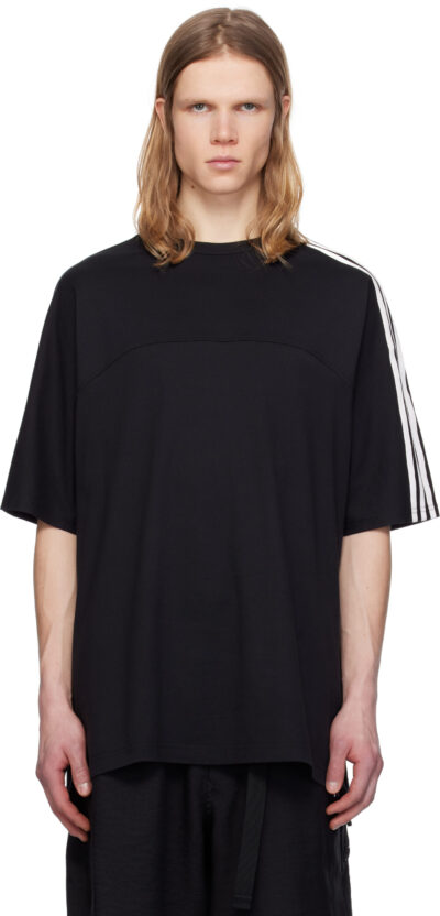 Y-3 Black M 3-Stripes Short Sleeve T-shirt