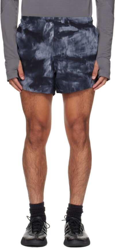 Y-3 Black & Gray AOP Running Shorts