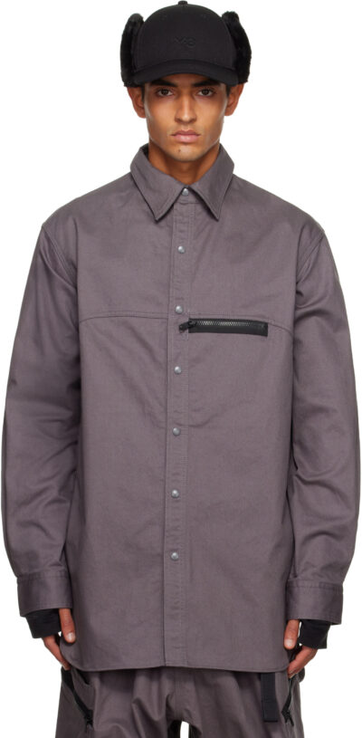Y-3 Gray Twill Shirt