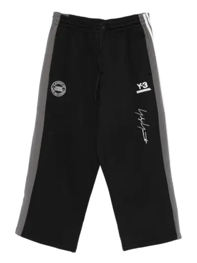 Y-3 logo-detail track trousers - Black