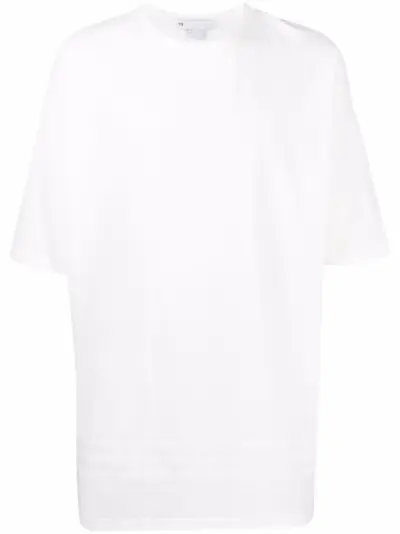 Y-3 logo-print short-sleeve T-shirt - White