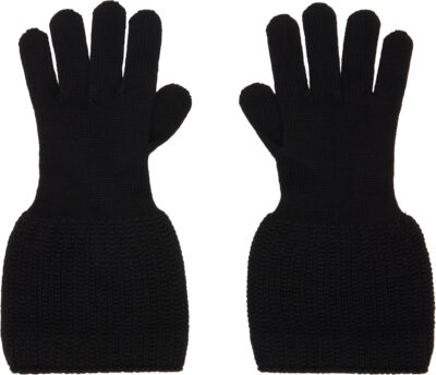 YOHJI YAMAMOTO Black Knitted Gloves