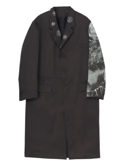 Yohji Yamamoto Padded Pinstripe Jacket - Black