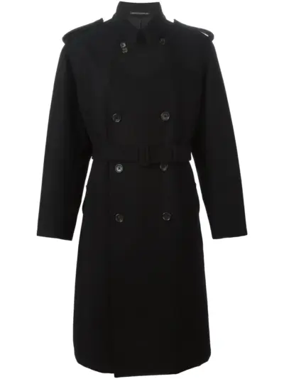 Yohji Yamamoto Pre-Owned oversized trench coat - Black