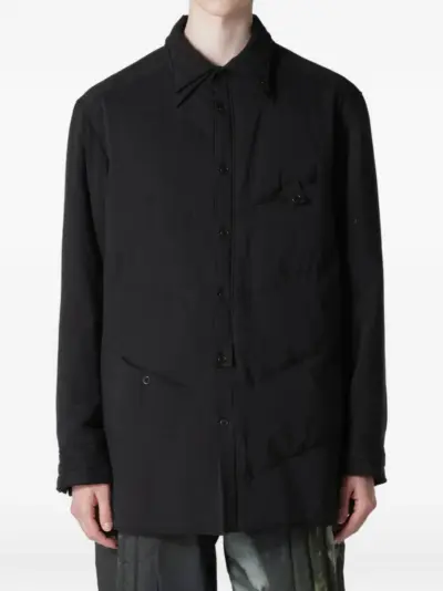 Yohji Yamamoto collar-detail shirt jacket - Black
