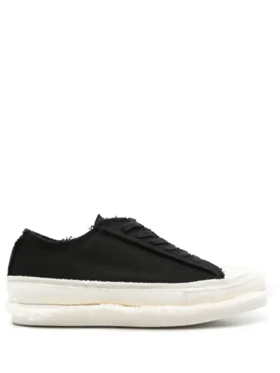 Yohji Yamamoto frayed sneakers - Black