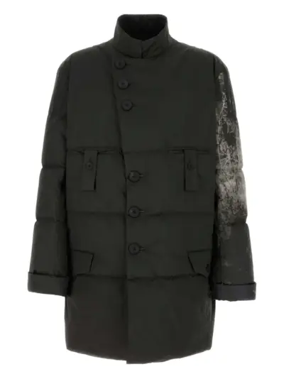 Yohji Yamamoto high-neck padded coat - Black