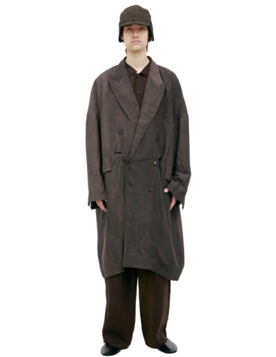 Ziggy Chen Double-breasted striped trench coat