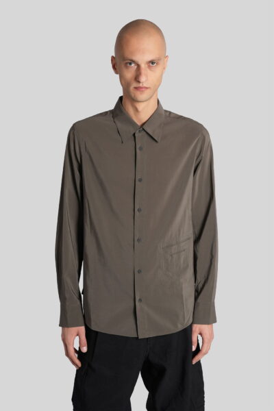 Ziggy Chen Shirt In Grey Wool