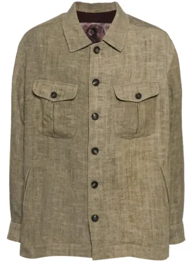 Ziggy Chen button-up shirt jacket - Green