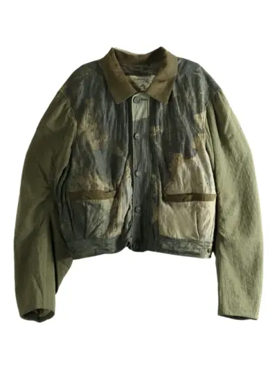 Ziggy Chen buttoned patch-pocket jacket - Green