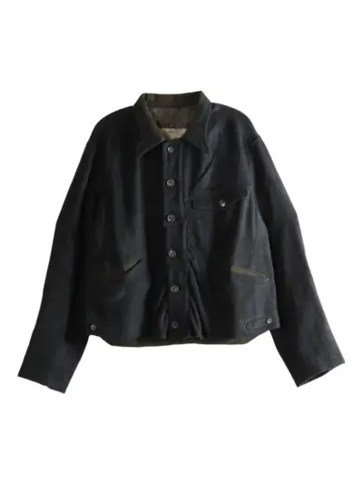 Ziggy Chen buttoned patch-pocket jacket - Grey