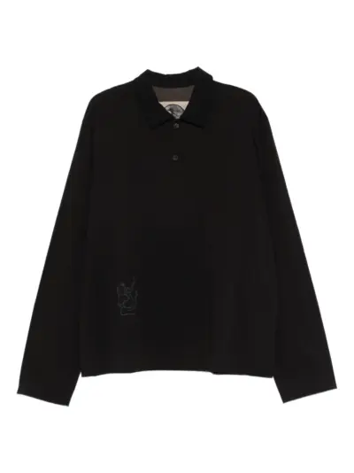 Ziggy Chen cotton polo shirt - Black