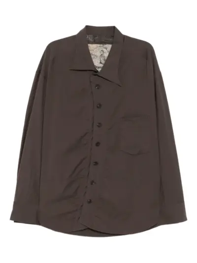 Ziggy Chen long-sleeve shirt - Brown