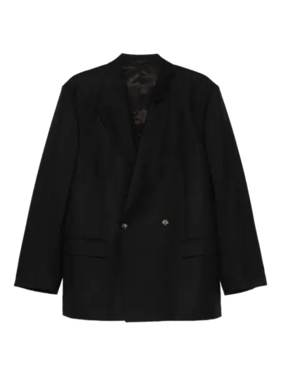 marina yee double-breasted back jacket - Black