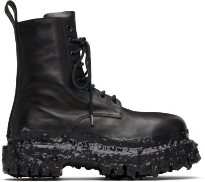 A DICIANNOVEVENTITRE Black Octa Combat Boots