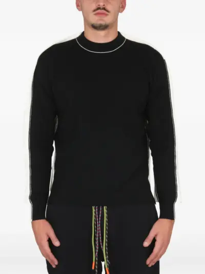 AMBUSH colour-block crew-neck sweater - Black