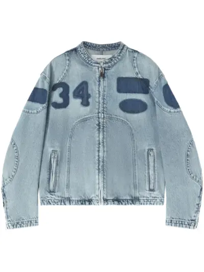 AMBUSH varsity-style denim jacket - Blue