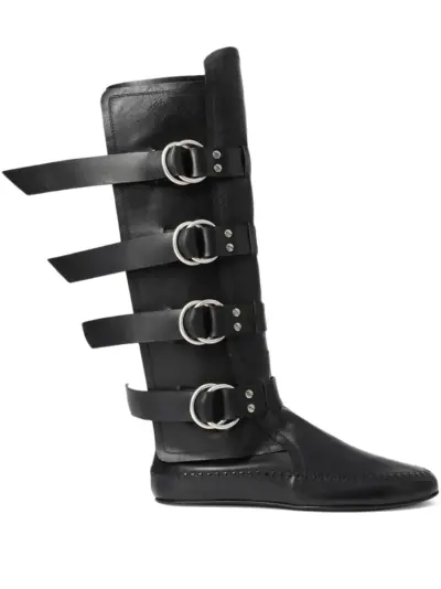 Ann Demeulemeester Siver biker boots - Black
