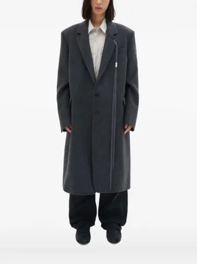 Ann Demeulemeester Viv single-breasted coat - Grey