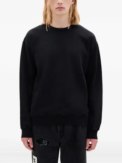 Ann Demeulemeester graphic-print brushed sweatshirt - Black