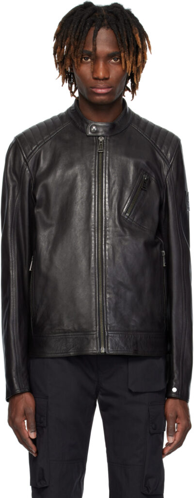 Belstaff Black V Racer Leather Jacket
