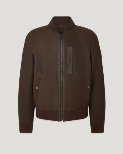 Belstaff Ridge Jacket Men's Italian Shearling Major Brown / Major Brown Size M