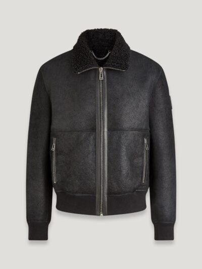 Belstaff Trace Jacket Men's English Shearling Black Size M