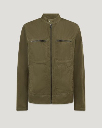 Belstaff Variator Jacket Men's Ripple Shell True Olive Size XL