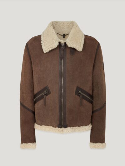 Belstaff Winterbrook Jacket Men's Elevated Shearling Light Brown / Natural Size L