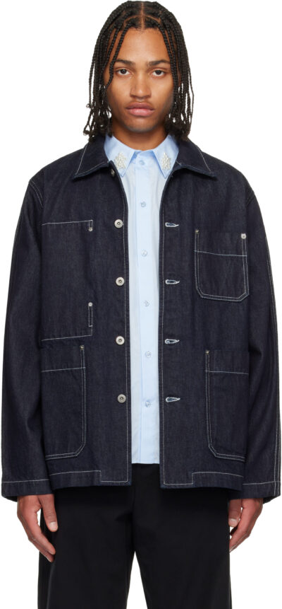 CASEY CASEY Navy Camille Denim Jacket