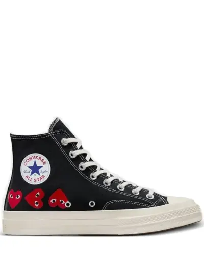 Comme des Garçons Homme x Converse Chuck 70 heart-motif high-top sneakers - Black
