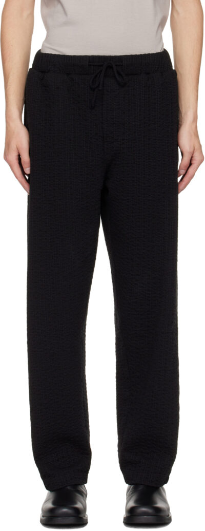 Craig Green Black Embroidered Linestitch Trousers
