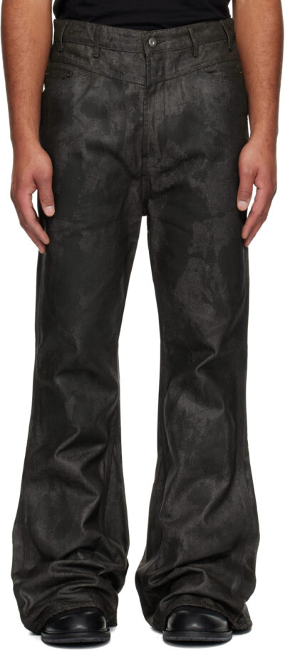 DET BLEV SENT Brown Waxed Montrose Jeans