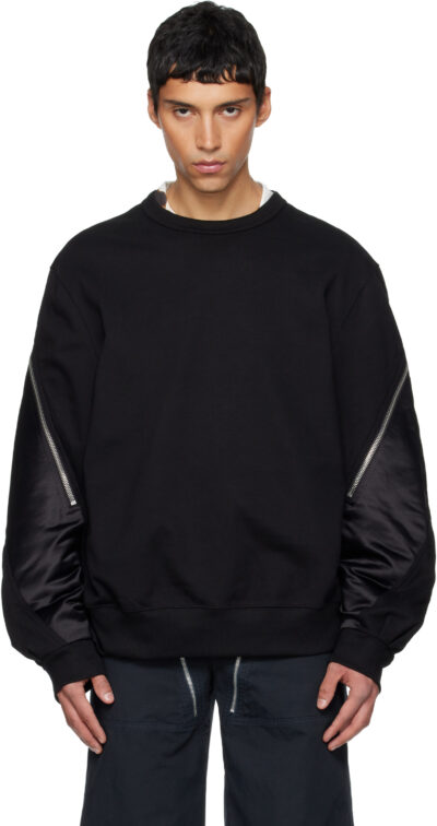 Dries Van Noten Black Contrast Sweatshirt